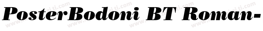 PosterBodoni BT Roman字体转换